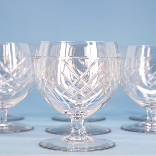 Set Of 7 Generous French Wine Glasses