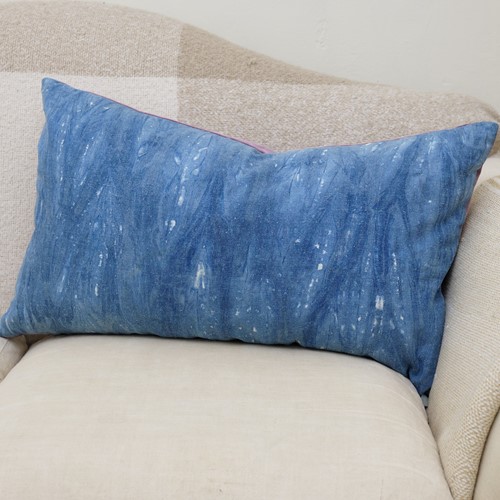 Antique Linen Indigo Dyed Cushion