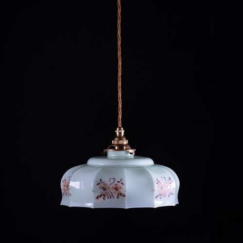 Pretty Pale Green Glass Pendant Light