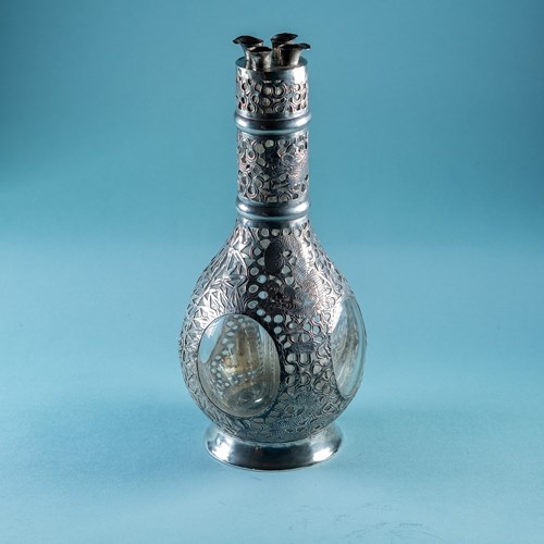Sterling Silver Four Chamber Decanter