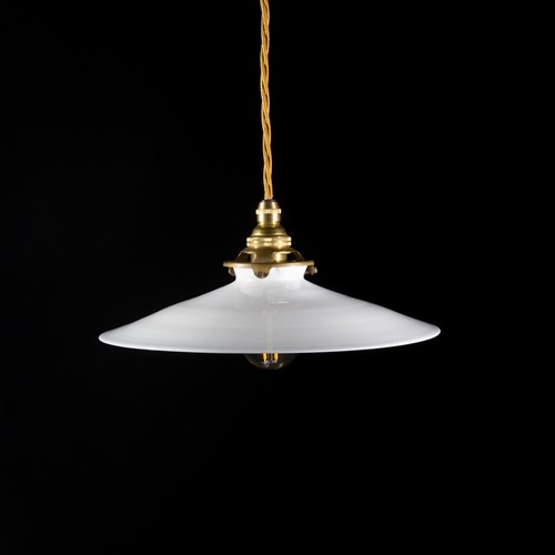 Seven In Stock: Vintage French Milk Glass Lights