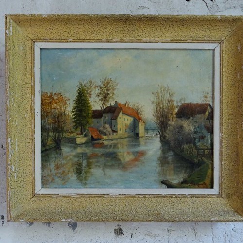 Such A Restful Scene; French Oil On Canvas