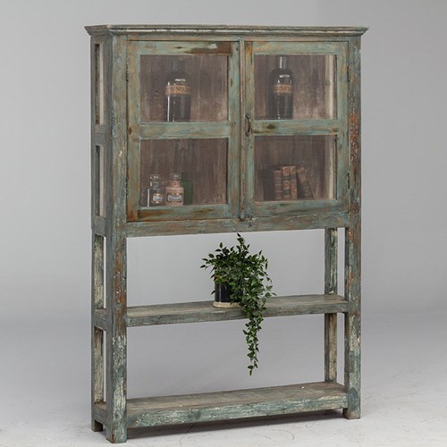 Glazed Display Cabinet With Shelves