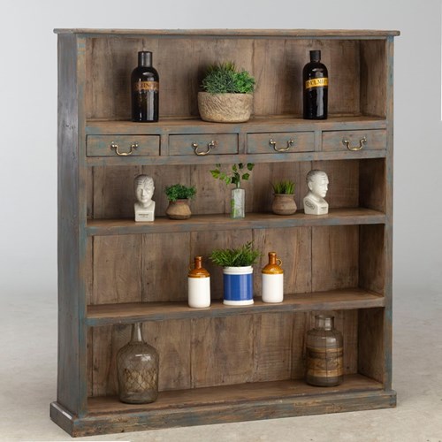 Antique Blue Shop Display Unit