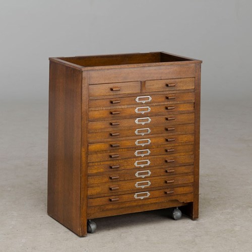 Oak Optician's Cabinet