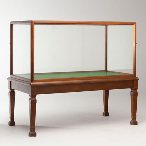 Glazed Mahogany Museum Cabinet