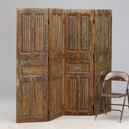 Teak Folding Screen 