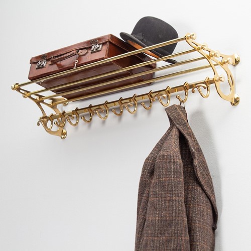 Brass luggage rack