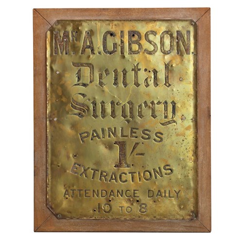 Victorian Dental Trade Sign