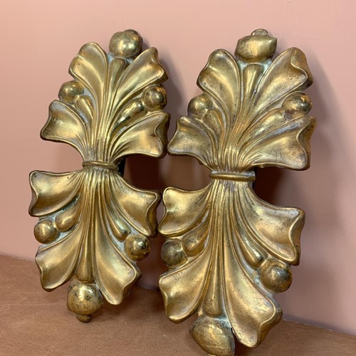 Antique Brass French Curtain Tie Backs