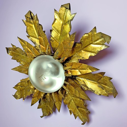 Spanish Gilt Flower Ceiling Light