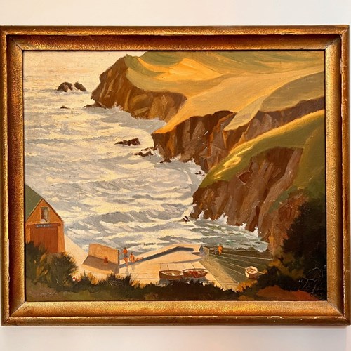 Cornish Coastal Landscape Painting