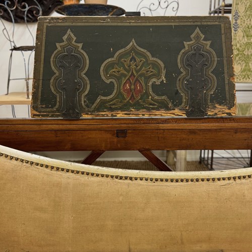 19Th Century Large Painted Box Chest