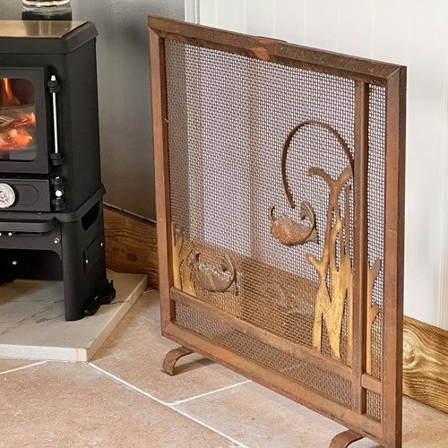 Vintage Fish Decorated Firescreen