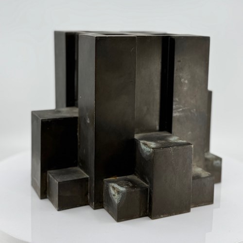 Bronze 1983 Block Sculpture