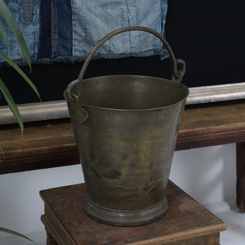 Late 19Th Century Brass Indian Temple Bucket