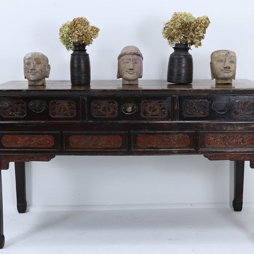 19Th Century Shanxi Region Elm Chinese Altar Table 