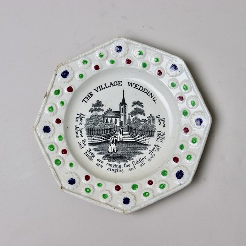 Child's Plate Printed With The Village Wedding