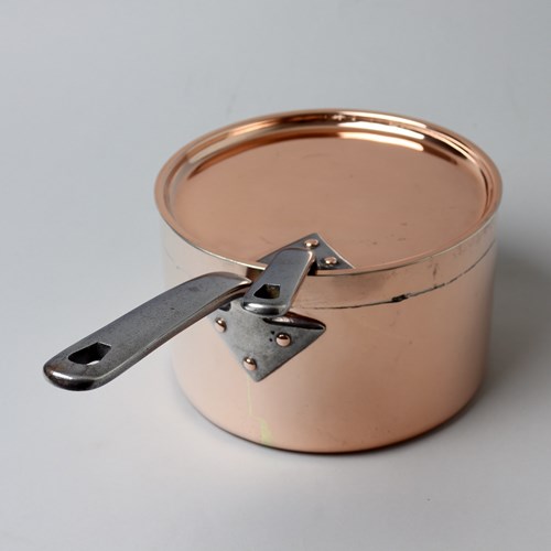 English Copper Saucepan By Benhams