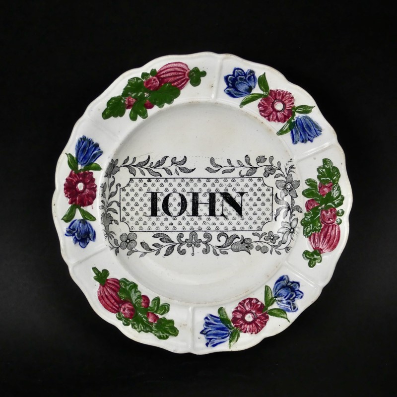 Child's plate named John-appleby-antiques-h20646a-childs-plate-iohn-main-637607502855874677.jpeg