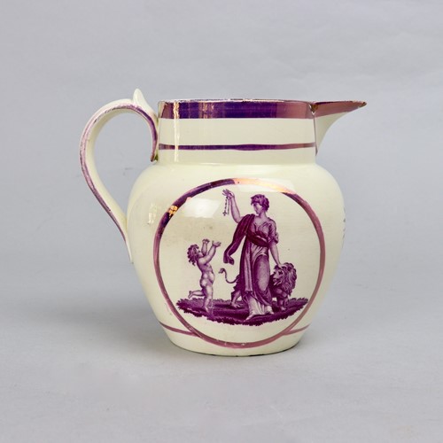 Puce Printed, Lustre Jug