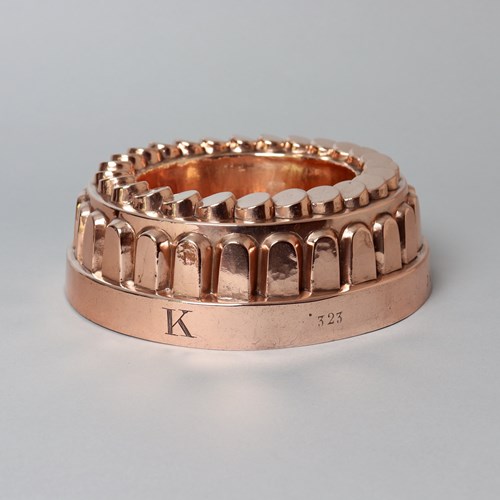 Copper Penny Top Mould Engraved "J.K"