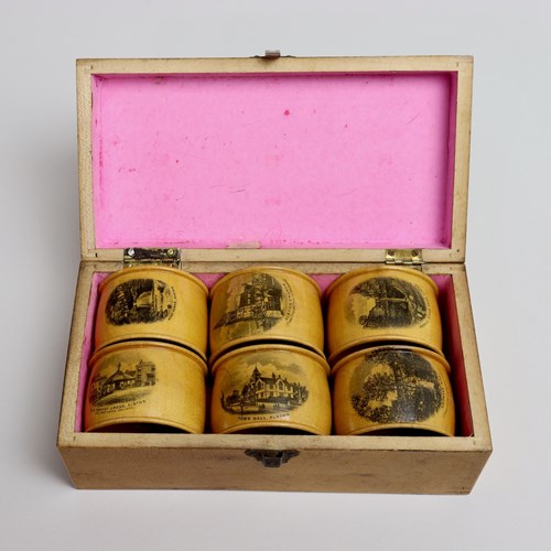 Boxed Set Of Mauchline Ware Serviette Rings