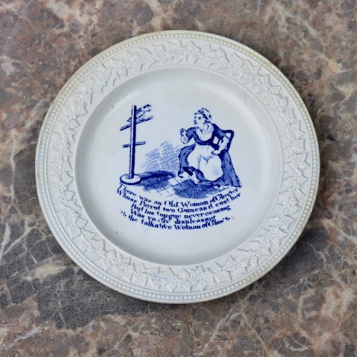 Child's Plate "The Old Woman Of Glos'ter"