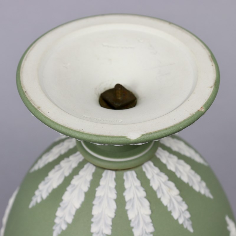 Wedgwood, Green Jasper, Shield Shaped Vase-appleby-antiques-j22617g-green-jasper-shield-shaped-vase-main-638151889174647890.jpeg
