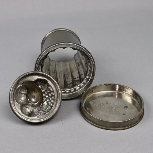 Three Part, Pewter Ice Cream Banquet Or Pillar Mould