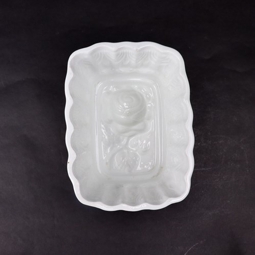 Pottery Jelly Mould With Rose To Base