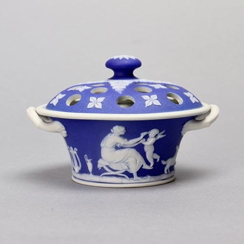 Miniature, Wedgwood, Blue Jasper Violeteer