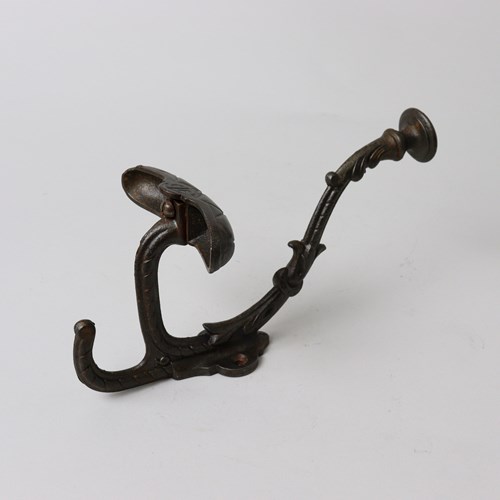 French, Cast Iron, Hat And Coat Hook