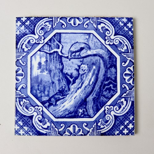 Minton Tile. "The Fox And The Chicken"