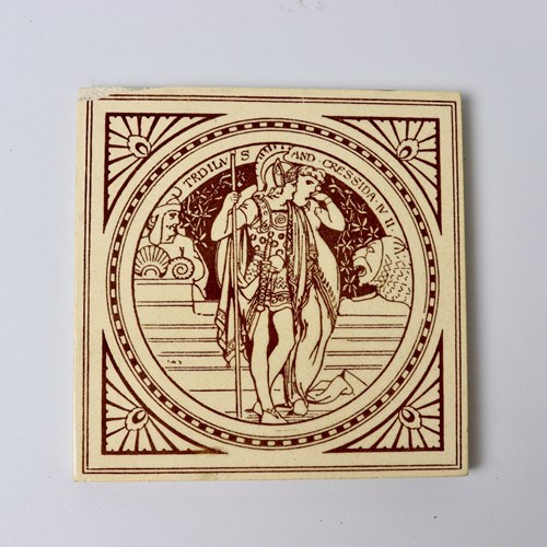 Minton Tile. Troilus & Cressida, Act IV, Scene II.