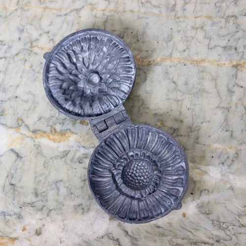 Pewter Mould In The Shape Of A Sunflower