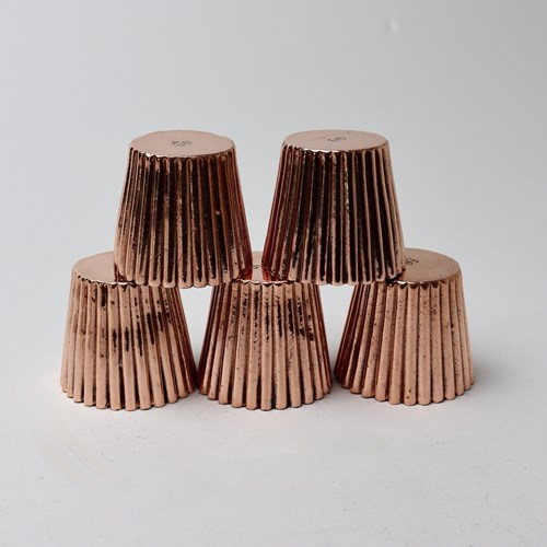 Set Of 5 Miniature Copper Moulds