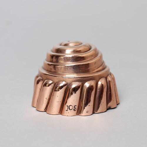 Miniature Copper Mould With Spiral Top