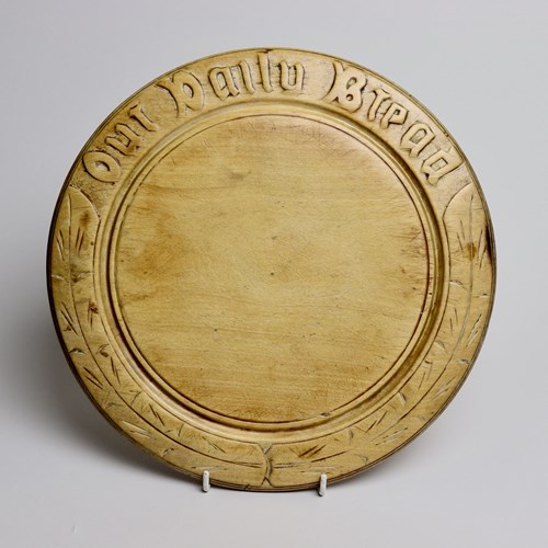 Sycamore Breadboard Carved "Our Daily Bread"