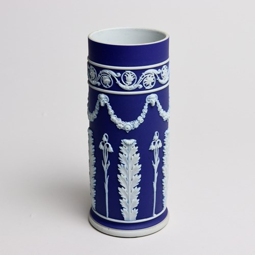 Wedgwood Dark Blue Jasperware Spill Vase