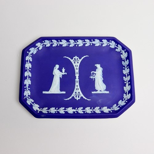 Wedgwood Dark Blue Jasperware Tray