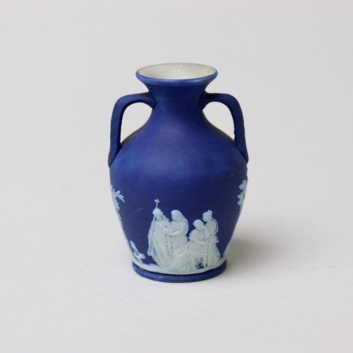 Miniature, Wedgwood, Portland Shaped Vase