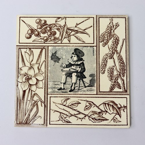 Victorian Picture Tile "Little Jack Horner"