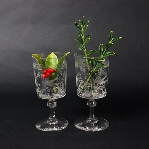 Engraved Crystal Glasses By Baccarat