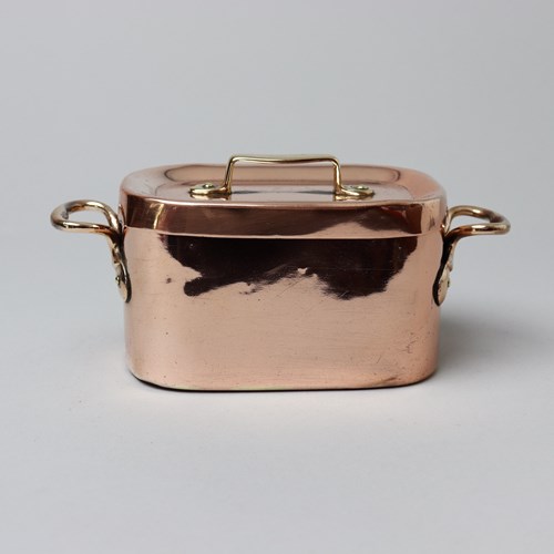 19Th Century, Miniature French Copper Casserole