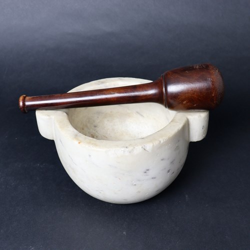 Late 17Th/Early 18Th Century White Marble Mortar