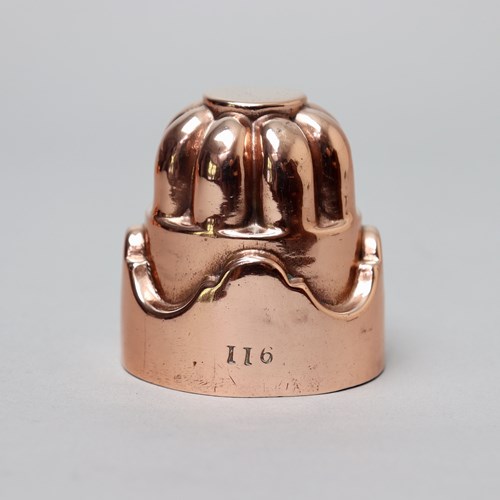 Miniature Copper Mould With Scroll Base