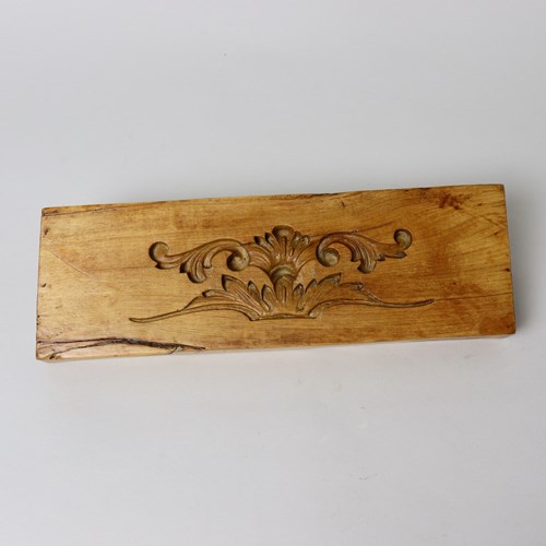 Boxwood Mould Carved With A Scroll