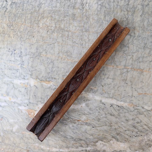 Mahogany Gesso Mould Carved With Laurel