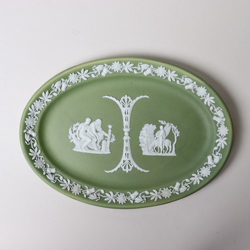 Wedgwood, Pale Green Jasper Dressing Table Tray